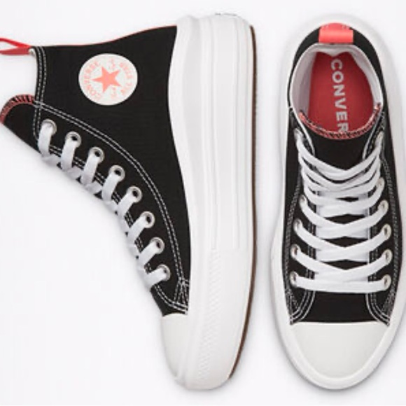 Converse Other - Chuck Taylor All Star Move Blk/Pnk Platform High Top Sneakers •• NEW••